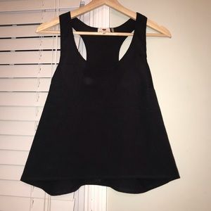 Simple black crop top/ tank top